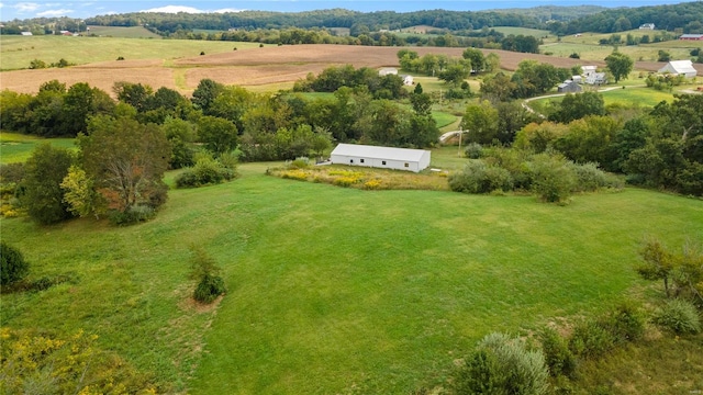 aerial view with a rural view