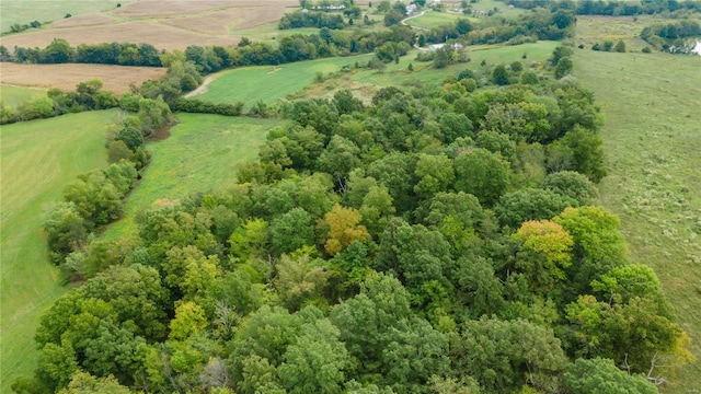 drone / aerial view with a rural view