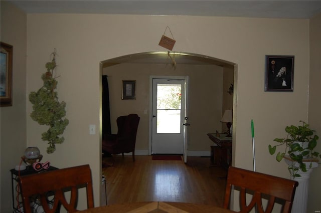 entrance foyer featuring hardwood / wood-style floors