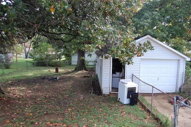 garage with ac unit