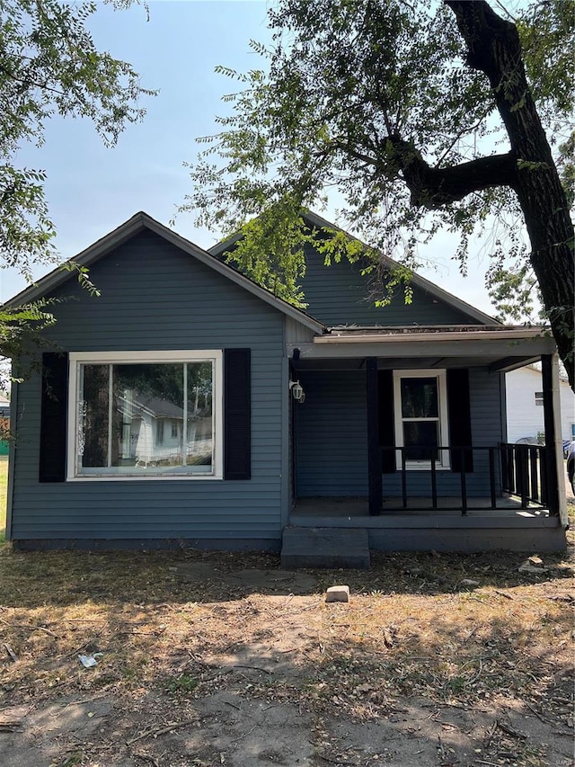 view of front facade featuring covered porch