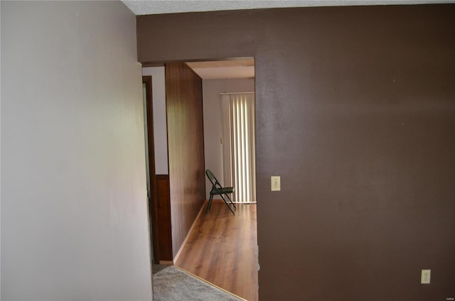 hallway featuring hardwood / wood-style floors