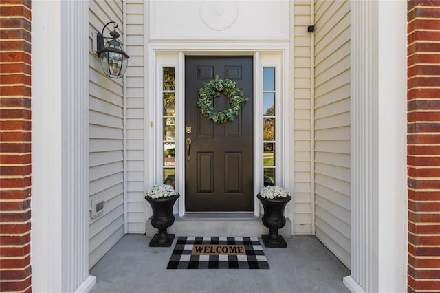 view of doorway to property