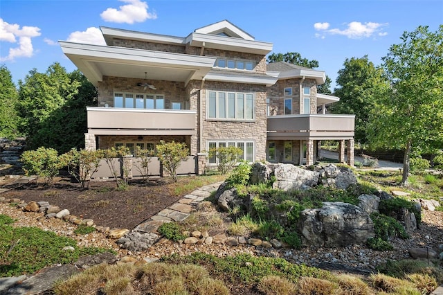 exterior space featuring a balcony