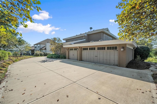 view of home's exterior with a garage