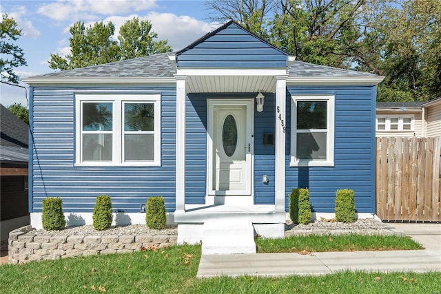 view of front of home