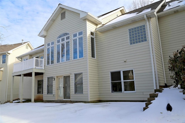 exterior space with a balcony