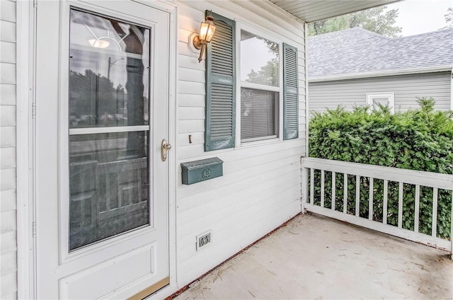 view of doorway to property