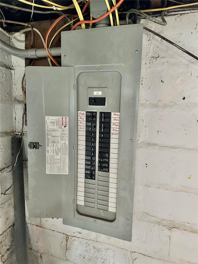 utility room featuring electric panel