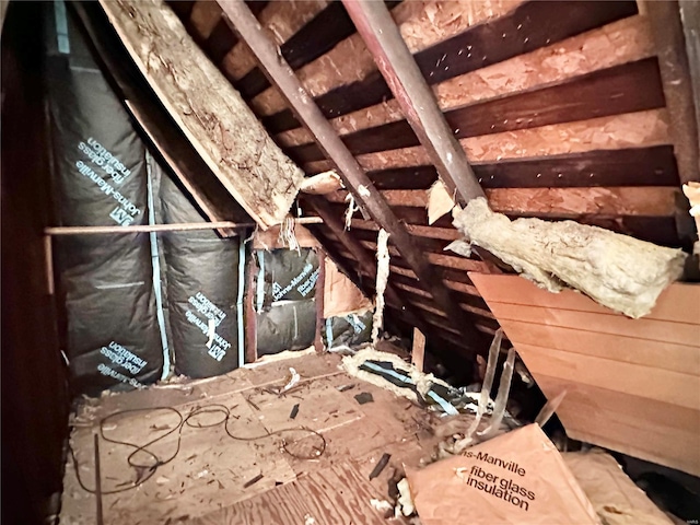 view of attic