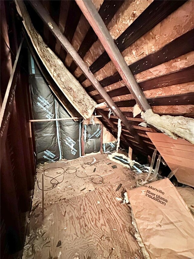 view of attic