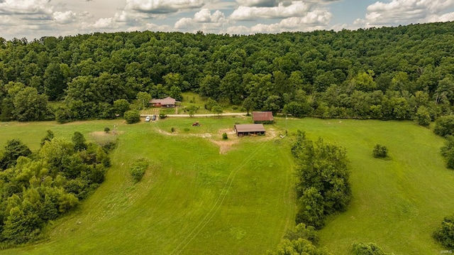 aerial view featuring a rural view