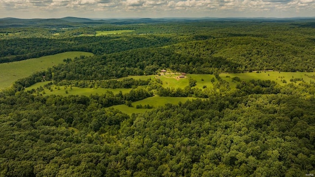 bird's eye view featuring a mountain view