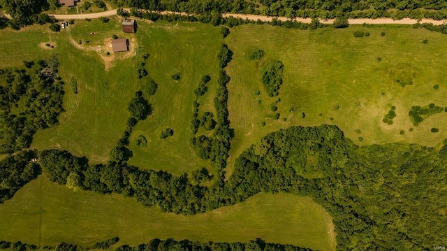 drone / aerial view featuring a rural view