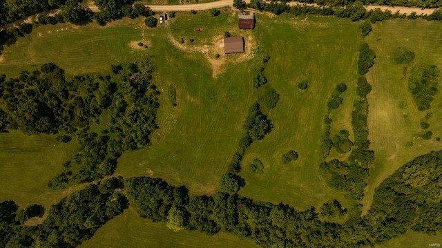 aerial view featuring a rural view