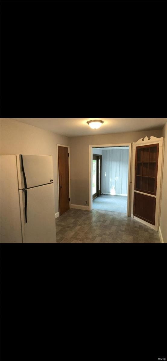 kitchen with white refrigerator