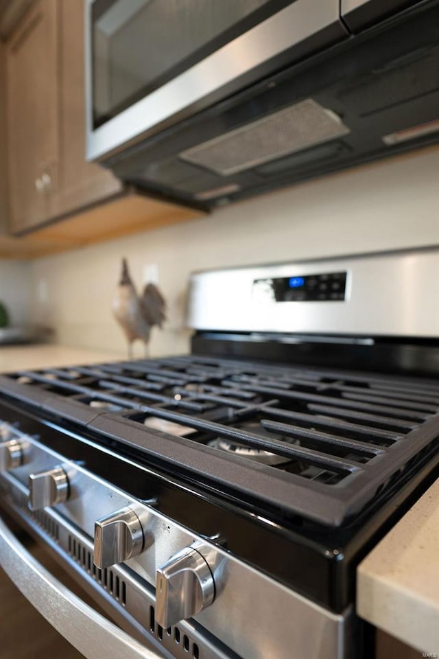 interior details with appliances with stainless steel finishes