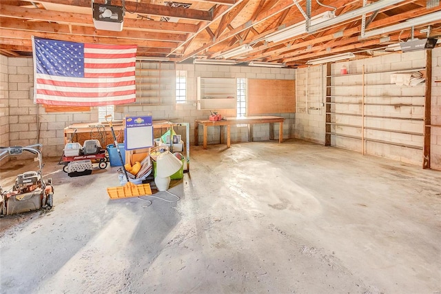 garage featuring a garage door opener