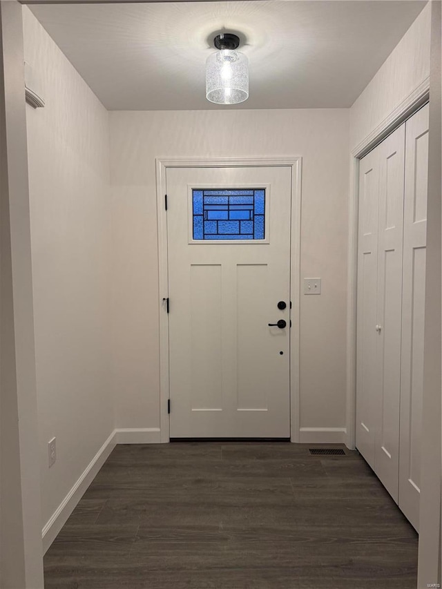 interior space featuring dark hardwood / wood-style flooring