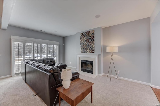 view of carpeted living room