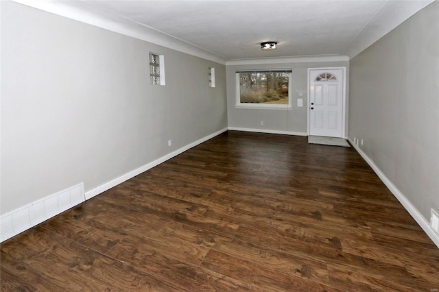 interior space featuring dark hardwood / wood-style floors