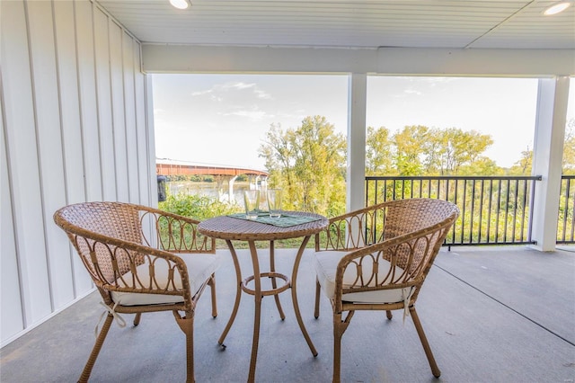 sunroom with plenty of natural light