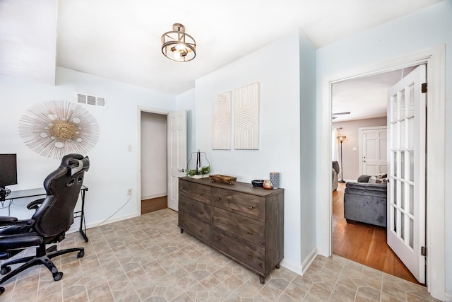 office with french doors