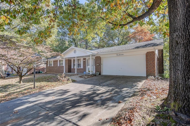 single story home featuring a garage