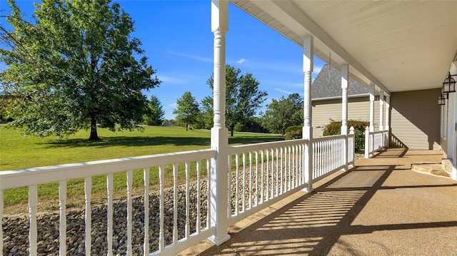 balcony with a porch