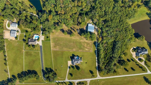 bird's eye view featuring a rural view