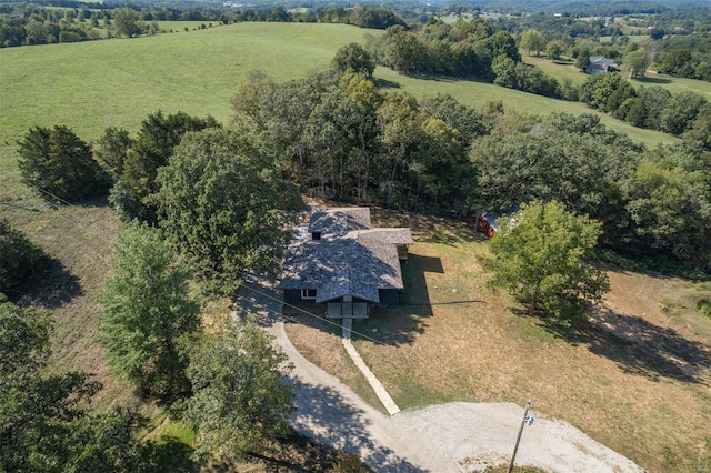 aerial view featuring a rural view