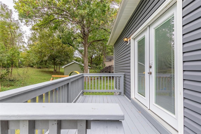view of wooden deck