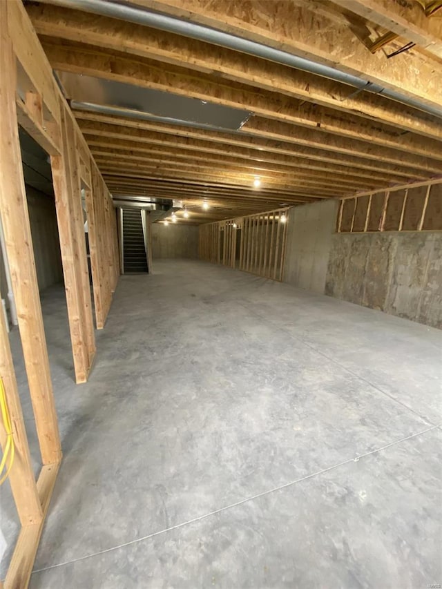 view of basement