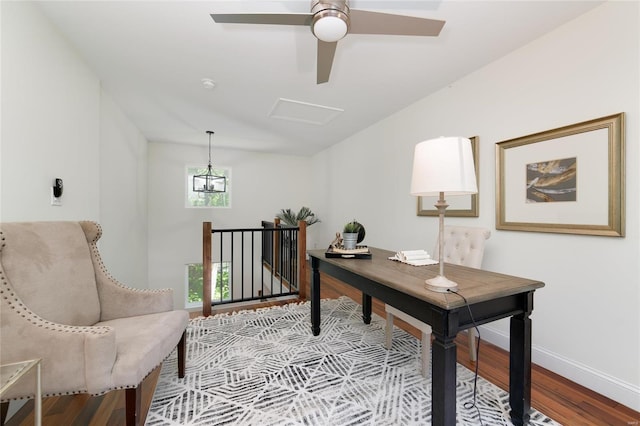 home office featuring light hardwood / wood-style flooring