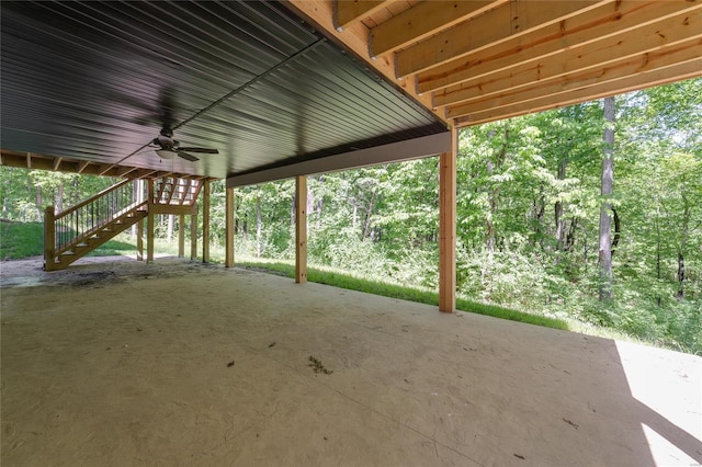 view of patio / terrace with ceiling fan