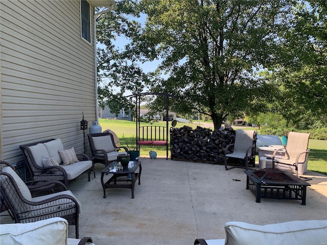 view of patio / terrace with an outdoor hangout area