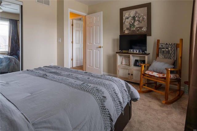 view of carpeted bedroom