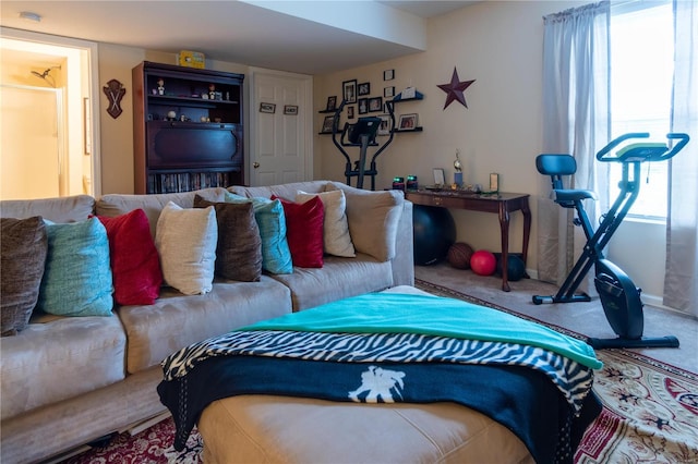 view of carpeted living room