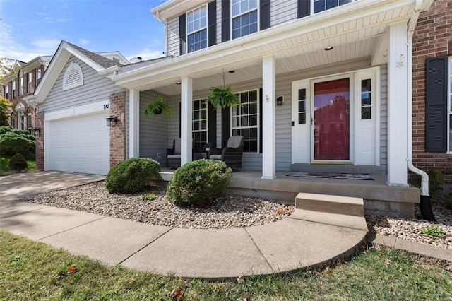 property entrance with a porch