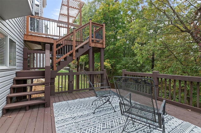 view of wooden terrace