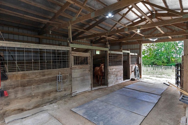 view of horse barn