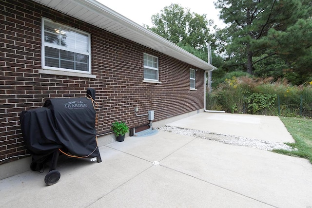 view of patio with grilling area