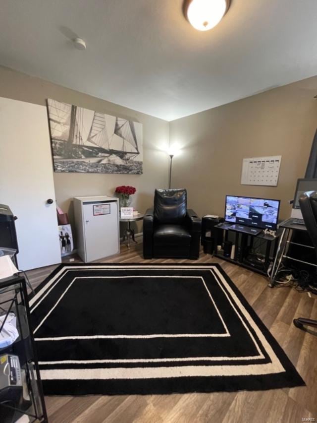 interior space with wood-type flooring