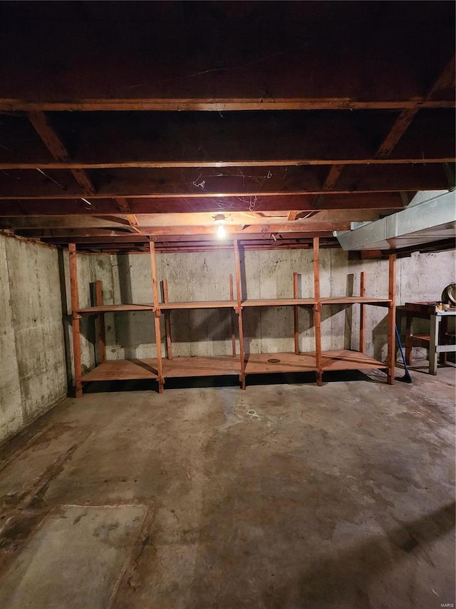 view of basement