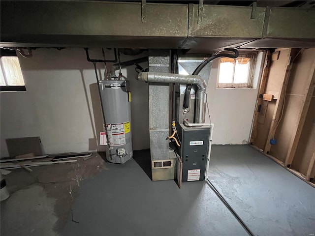 utilities with heating unit and water heater