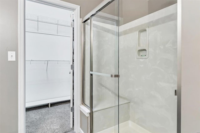 bathroom with walk in shower