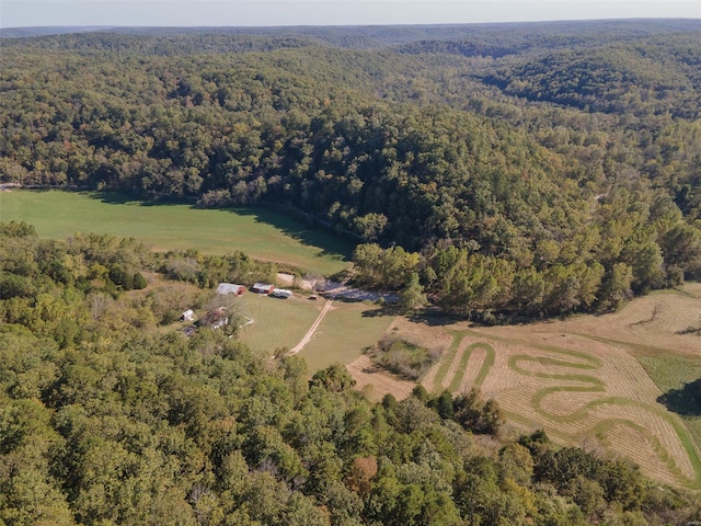 bird's eye view with a rural view