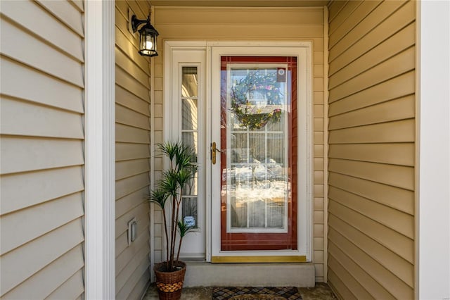 view of doorway to property