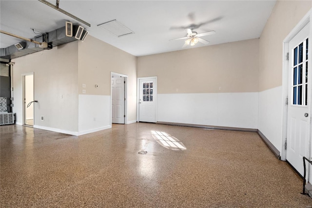 spare room featuring ceiling fan