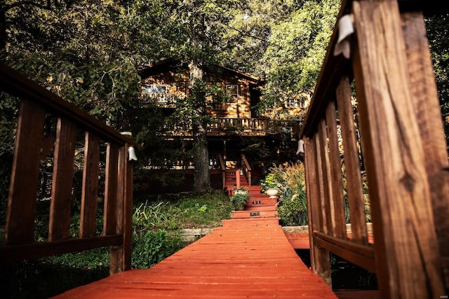 view of wooden deck